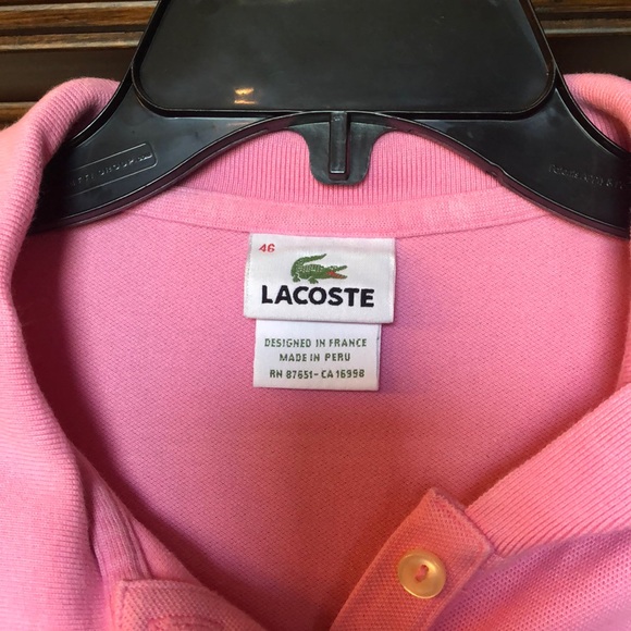 LACOSTE Pink Polo - Picture 2 of 2